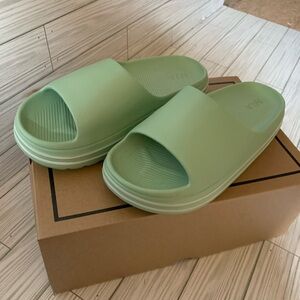 Mia Mint Green Slide Sandals